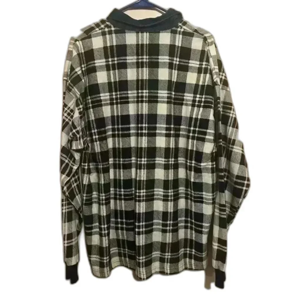Structure Mens Plaid Long Sleeve Collard Shirt - Picture 3 of 3